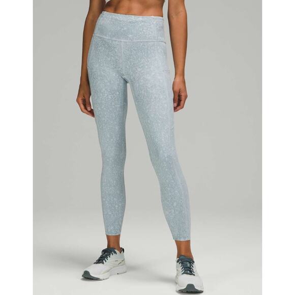 Lululemon Womens Fast & Free Legging Tight 12 Blue Fog Water Athleisure - Picture 5 of 13